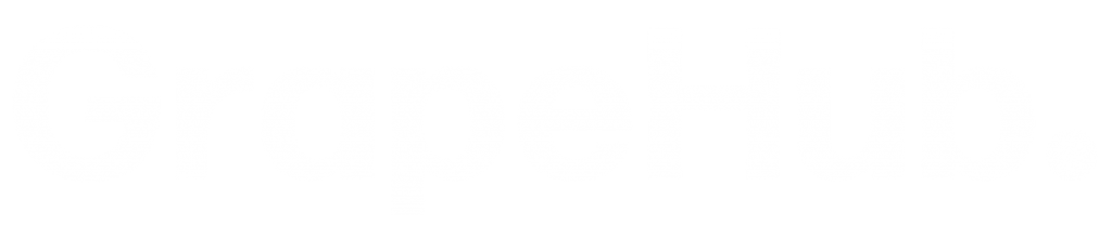 A white logo form the company GrapeHub